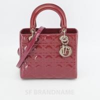 ราคา CO230803708 Dior/ Lady Red Patent Silver Hardware Medium (21592760519)