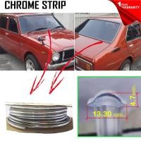 ราคา (1pc = 4meter) Chrome Insert Trim Windscreen Chrome Rubber insert trim Toyota KE10 KE20 KE25 KE30 KE35 Corolla (26125191897)