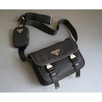ราคา [ของแท้เกรด] ผ่านการทดสอบ Pure Original Fidelity Prada Prada Mens Recycled Nylon Shoulder Messenger Bag with Small Bag 2VD034 2DMH (24648118459)