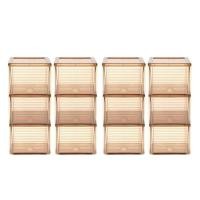 ราคา กล่องใส่รองเท้าผู้ชายฝาสไลด์สีชา 12ใบราคา1400 (23941482095)