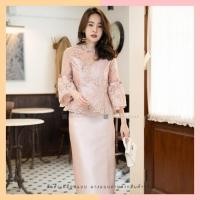 ราคา ชุดไทยออกงานผู้ใหญ่สีชมพู เซ็ท2ชิ้น เสื้อลูกไม้ปักดิ้น แขนกระดิ่ง กระโปรงยาวทรงสอบผ้าไหมอิตาลี (7576000413)