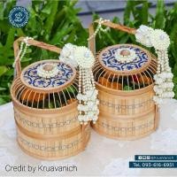 ราคา บ้านโคกพร้าว-ปิ่นโต ปิ่นโตไม้ 2 ชั้น ทรงกลม รุ่นกรงนก (สีเบจ+น้ำเงิน) ขนาด 10 นิ้ว / ขนาด 24.50x24.50x34 cm ใช้ใส่อาหาร (4415108891)