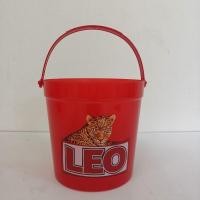 ราคา ถังน้ำแข็งลีโอ กระป๋องหูหิ้วพลาสติก​สีแดง สกรีนโลโก้เสือ Leo premium​ ของสะสม ของแท้ ส่งไว (20092526286)