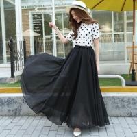 ราคา กระโปรงยาวผ้าชีฟอง (619985326)
