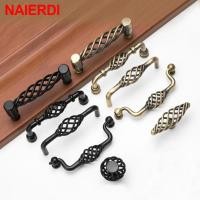 ราคา Naierdi มือจับประตูตู้เสื้อผ้า ลิ้นชัก ตู้กับข้าว เฟอร์นิเจอร์ สไตล์วินเทจโบราณ สีบรอนซ์ (19377343133)