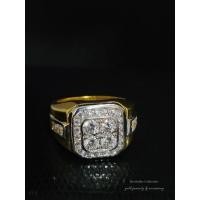 ราคา แหวนเพชร cz สำหรับผู้ชาย งานทอง5ไมครอน ใส่สวยเปล่งประกาย เต็มหน้านิ้ว (2588590791)