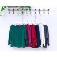 ราคา เสื้อคอปาด แขนยาวจั้ม ปีกค้างคาว (6033153073)