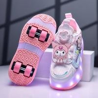 ราคา รองเท้าสเก็ตเด็ก แบรนด์คุโรมิ สีชมพูม่วง มีไฟเรืองแสง ไซส์ 28-37 (58007751499)