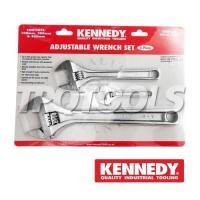 ราคา ประแจเลื่อนสีขาว3ตัว 4"/8"/12"CHROMEFINISH ADJUSTABLEWREN KEN5011600K "KENNEDY" รับประกันสินค้า100% (42061828416)