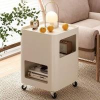 ราคา Elegant Design Side Table with flexible wheels/Bedside drawer with paint coating-Ship from Ipoh (47106092398)