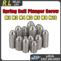 ราคา [RL] M2-M10 Spring Ball Plunger Set Screw Round Head Hex Socket Point Grub Stainless Steel 304 Ball Shaped Screws Bolt (28821741562)