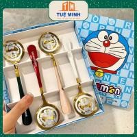 ราคา โดเรมอน ชุดช้อนสแตนเลสชุบทอง 4 ชิ้น พร้อมกล่องเก็บน่ารัก ชุดช้อนเด็ก 4 ชิ้น (44013504075)