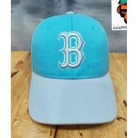 ราคา หมวกเด็ก MLB ของแท้ มือ 2 สีฟ้างานปัก B (22052457291)