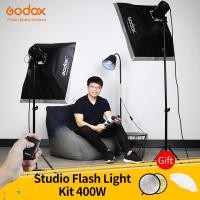 ราคา Godox 400Ws Strobe Studio Flash Light Kit 2pcs 200Ws Photographic Lighting - Strobes, Light Stands, Triggers, Soft Box (2219510274)
