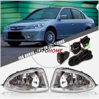 ราคา (สต๊อกแน่น)กันชนหน้า ไฟตัดหมอก ไฟตัดหมอก สําหรับ HONDA CIVIC ES 2004 2005 หลอดไฟสปอร์ตพร้อมทูบ (28640147005)