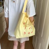 ราคา Ins Fashion Letter Canvas Bag Female Large Capacity Tote Bag Student Casual Shoulder Bag Lazy Handbag (57359915826)