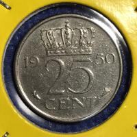 ราคา No.13948 ปี1950 เนเธอร์แลนด์ 25 CENTS เหรียญเก่า เหรียญต่างประเทศ เหรียญสะสม เหรียญหายาก ราคาถูก (13808440676)
