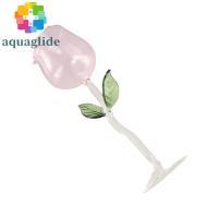ราคา AQUAGLIDE Rose Wine Goblet, Glassware Rolled Cup Rim Rose Wine Glass, โรแมนติก 150/280ml แก้วโปร่งใสถ้วยบาร์ (57303473175)