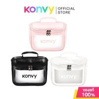 ราคา Konvy Waterproof Cosmetic Bag คอนวี่ กระเป๋าเครื่องสำอาง (Black/Pink/White) (25713139367)