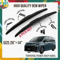 ราคา 1 ชุด WIPER BLADE รถ WINDSHIELD WIPER สําหรับ TOYOTA VOXY 2017-2021 (26"+14") (26643878215)