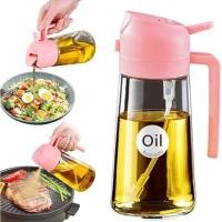 ราคา YARRAMATE 2Pcs 16oz/470ml 2 in 1 Oil Sprayer for Cooking with Stickers, Food-grade Glass Oil Spray Bottle, Oil Dispenser and Oil Sprayer for Kitchen, Salad, Frying, BBQ (White &amp (49509609396)