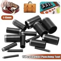 ราคา EASTS Round Hole Punch, 1-15 มม.15 ขนาดหนัง Hole Punch, ทนทาน Handmade Hollow Hole Punch เครื่องมือสําหรับ DIY หนังหัตถกรรม (50158373959)