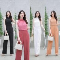 ราคา เสื้อผ้าแฟชั่น เสื้อผ้าผู้หญิง เดรสออกงาน ชุดจั้มสูทขายาว สีดำ ขาว น้ำตาล ชมพู ทรงเปิดไหล่ งานแต่ง พร้อมส่ง (44268887273)
