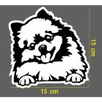 ราคา สติกเกอร์ ตัด ลายเส้น หมา ปอม แลบลิ้น ขนาด 15 ซม. สุนัข pom pomeranian ( วัสดุเป็น PVC กันน้ำ ติด แต่ง รถ มอเตอร์ไซค์ ) (23434014051)