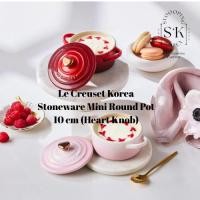 ราคา [Le Creuset Korea] Le Creusetสโตนแวร์ Mini Round Pot 10 ซม. (Heart Knob) สีชมพู/แดง 10 ซม. (47106296925)
