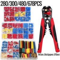 ราคา 280/300/480/678PCS Assorted Insulated Spade Butt Ring Fork Set Ring Lugs Rolled Crimp Cable Wire Connector Electrical Te (23859290097)