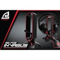 ราคา SIGNO E-Sport BG-703 INVAGUS Gaming Mouse Bungee with Headphone Stand ขาตั้งหูฟัง + เมาส์บันจี้ (3538642658)