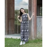 ราคา ชุดเข้าเซทลายช้าง เสื้อช้าง+กางเกงช้าง (ได้ทั้งชุด) (25328780779)