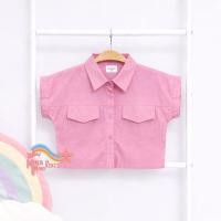 ราคา KEMEJA CHILDRENS KROP TOP SHIRT เสื้อเชิ้ตสไตล์เกาหลี KROP TOP (46554230718)