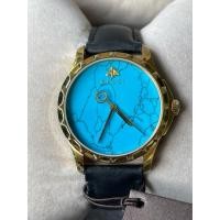 ราคา GUCCI G Timeless Coral Blue Dial Leather Strap Men’s Watch 38 mm YA12646 (40952446425)
