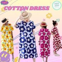 ราคา BONUS dress 1.80 ชุดเดรสคอกลมผ้าคอตตอนญี่ปุ่น 100% พิมพ์ลายดอกไม้ สวยสะดุดตา ใส่สบายไม่ร้อน เดรสผ้าคอตตอนญี่ปุ่น (24933642363)