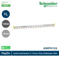 ราคา Schneider Electric Acti9 Comb Busbar 1L 18mm. Pitch 24 Modules 100A | A9XPH124 | PlugOn (45051459363)