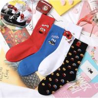 ราคา พร้อมส่งทันที ไม่ต้องรอ ถุงเท้าเกาหลีผ้านุ่ม เอลโม่ elmo คุกกี้มอนส์เตอร์ cookie monster (19913970435)