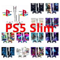 ราคา 50 สีสติกเกอร์ผิวใช้งานร่วมกับ Sony Playstation 5 Slim Disc & Digital Edition ไวนิล Decal รูปแบบชุดฟิล์มป้องกันสําหรับ PS5 Slim คอนโซลและ 2 ชิ้น Controller (56159153387)