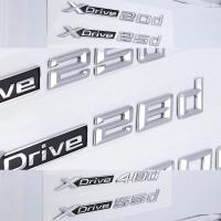 ราคา 1X ABS Chrome รถ XDrive Emblem Trim สติกเกอร์ X ไดรฟ์ 18d 20d 23d 25d 28d 30d 35d 40d 45d 48d 50d 55d สําหรับ BMW X1 X3 X5 X6 ฯลฯ (55502510751)