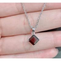 ราคา จี้พลอยแท้ โกเมน(Garnet) สร้อยคอเงิน 925 % NA1175-GAR (3808577360)