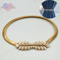 ราคา ปิกนิก ผ้าม่านหัวเข็มขัดสายรัด,ยืดยืดหยุ่นสีทองสีเงินผ้าม่านผูก,ที่เรียบง่ายทันสมัยอเนกประสงค์โซ่โลหะใบโซ่เข็มขัดตกแต่งบ้าน (54908757992)