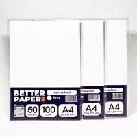 ราคา (มีราคาส่ง) กระดาษเอสี่ A4 ปอนด์ขาว 100 แกรม (ราคา 80 แกรม ) จำนวน 1 แพ็ค 50 แผ่น / BETTER PAPER (20762164037)