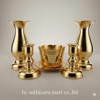ราคา กระถางธูปทองเหลือง เชิงเทียนทองเหลือง แจกันทองเหลือง (3527701173)