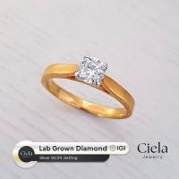 ราคา แหวนเพชรเม็ดชู เพชรแท้ Lab Grown 0.3 กะรัต น้ำ 100, VVS (Cert. IGI) ตัวเรือนเงิน 92.5% (44508283733)
