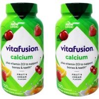 ราคา VitaFusion Calcium 500 mg ผลิตภัณฑ์เสริมอาหาร Gummies รสผลไม้ธรรมชาติและครีม - 100 ct แพ็ค 2 ชิ้น (49109634394)