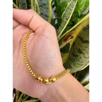 ราคา APPLE GOLD SHOP รหัส BL-30 (ลายทาโร่คั่นโอ่ง ทองเคลือบแก้ว ) ทองหนัก 1 บาท / 7" (46708499823)