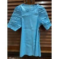 ราคา เดรสสีฟ้าน้ำทะเลแขนน่ารัก (3392981351)
