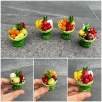 ราคา พานผลไม้ โตกผลไม้ หน้าพาน1.5“สูง2” แบบดินปั้น สำหรับไหว้ ถวายสิ่งศักดิ์สิทธิ์ (27652757251)