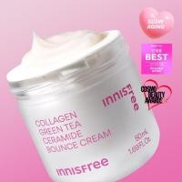 ราคา [INNISFREE] Collagen Peptide Firming Bounce Cream – Elasticity Face Cream, Radiant & Plump, Collagen / Refill (41262296902)