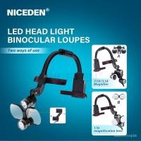 ราคา NICEDEN Dental Loupes Headlight Dental Equipment/Magnifying glasses dental and surgical loupes (41103376548)